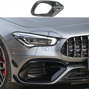 <span class=keywords><strong>CLA</strong></span> mise à niveau 45 en Fiber de carbone avant évent garniture d'admission d'air antibrouillard cadre lèvre pour Benz S AMG - Product Image 5