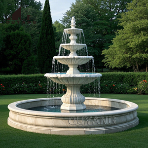 Fontana d'acqua in marmo bianco con statue per decorazione esterna di ville, hotel e case QUYANG - Product Image 5