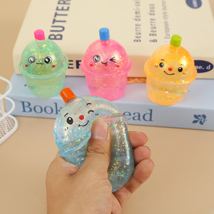 <b>Bubble</b> Milk Tea Squishy Toy Kawaii Pearl Cup Squeeze Toy Stress Relief Fidget Toy for <b>Kids</b> Adults - Product Image 3