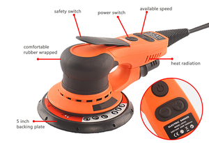 Levigatrice orbitale a motore Brushless utensili elettrici trapani elettrici levigatrice per legno a velocità variabile - Product Image 2