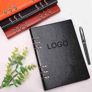 MY MOON PIE LZ 001 Custom Book Printing A5 <b>Refillable</b> Hardcover Modern Multifunction <b>Notebook</b> 100 Sheets <b>Leather</b> Lined 6-Ring - Product Image 2
