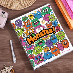 <span class=keywords><strong>Album</strong></span> à anneaux personnalisé pour cartes <span class=keywords><strong>photo</strong></span> K-pop, avec pages de couverture fluorescentes à motif lumineux pour collection de photocartes <span class=keywords><strong>d</strong></span>'idols - Product Image 2