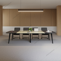 Table de conférence LIFENG de style moderne et luxueux, pliable et extensible, en fer et bois, mobilier de bureau, facile à nettoyer, convertible, garantie 1 an