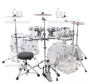 Set Completo di Batteria per Adulti a 5 Pezzi Best Choice Products con Supporti per Piatti, Sgabello, Pedale, Bacchette, Floor <span class=keywords><strong>Tom</strong></span> - Product Image 2