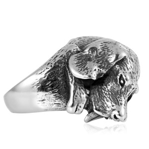 yunnique Men's <b>Silver</b> Animal Shape <b>Ring</b> Geometric Design Gift Jewelry - Product Image 3