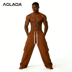 하이 퀄리티 & 최저가 남성 아웃도어 캐주얼 전술 사이드 포켓 카고 바지 맞춤형 단색 바지 - Product Image 2