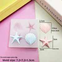 Moule à gâteau en silicone en forme de coquillage marin, de conque et de baleine, pour la décoration de mousse au chocolat, résine, démoulage facile, résistant à la chaleur, compatible four