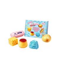 Jouets SQUISHY CRUNCHY, ensemble de 6 blocs de construction alimentaires simulés, jouets malléables pour soulager le stress, idéal pour la promotion