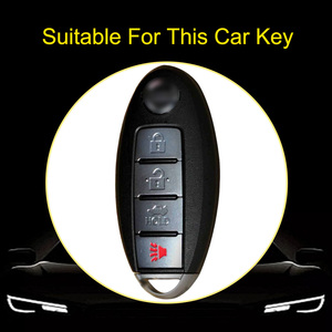 Innofit NIB5 Housse de clé de voiture en TPU pour Nissan Qashqai Teana X-Trail T31 T32 <span class=keywords><strong>Juke</strong></span> Tiida J10 J11 Kicks 4 boutons Llave - Product Image 2