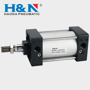 กระบอกลมนิวแมติกแรงขับ<span class=keywords><strong>ส</strong></span>ูง อลูมิเนียมอัลลอยด์ SC32/40/50-25/75/100/125 แบบสองทางมาตรฐาน พร้อมบัฟเฟอร์และลูกปืนปรับได้ - Product Image 3