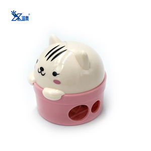 Aiguisoir pour <span class=keywords><strong>crayon</strong></span> double trou, en plastique, verni, mignon, dessin animé, 1 pièce - Product Image 4