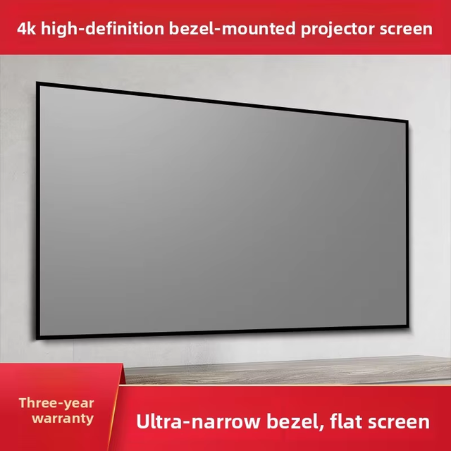 Wholesale Narrow Bezel Fixed Frame Projector Screen,High Gain 4K Metal ALR Screen for Hotel KTV Home Theater