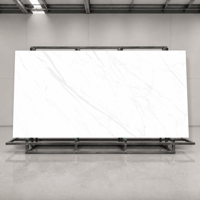 Planche en pierre frittée blanche Hanxue 1600x3200, épaisseur 12 mm, carreaux modernes pour sol et mur, résistants à l'usure