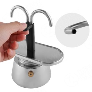 Juego de <span class=keywords><strong>Cafetera</strong></span> Moka de 2 Tazas al por Mayor, Inducción de Fuego, Portátil, Antigua, <span class=keywords><strong>Cafetera</strong></span> Express de Acero Inoxidable, Comercial - Product Image 3