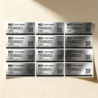 Etiquetas de PVC Resistentes al Calor, al Aceite y a los Rayos UV con Textura Plateada Personalizada y Cajas de Cartón con Ventana para Frascos de 3ml/10ml/30ml