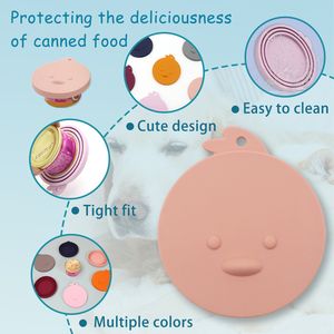 Tapa de silicona antideslizante para alimentos enlatados para mascotas, ideal para sellar comida para perros y gatos - Product Image 3