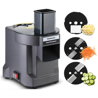 Commerciële automatische groentesnijder, multifunctionele machine voor het snijden, raspen en in blokjes snijden van aardappelen, groenten en fruit