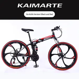 Venta al por mayor de fábrica bicicleta de montaña plegable cola suave 21-30 velocidad acero 24-26 pulgadas adulto estudiante joven bicicleta de cercanías - Product Image 5