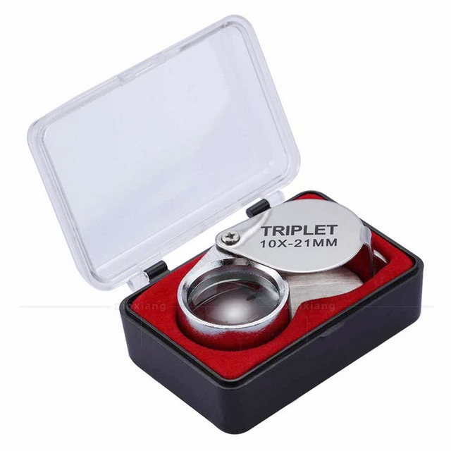 Factory 10X 20X 30X 21mm Triplet Jewelry Glass Magnifier Loupe