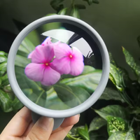 Portable 72mm Large Mirror Magnifying Glass with Light Foldable Zoom Desktop Multi-shape Screen Magnifier