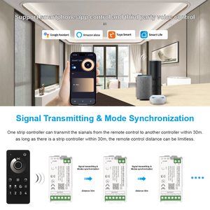 C100Z مجموعة شبكة عن بعد 4 مناطق وتزامن yasmart Zigbee وحدة تحكم صغيرة 12/24 فولت بألوان 30 م وحدة تحكم Led CCT لتغيير ألوان الموسيقى - Product Image 2