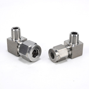 Sayu 304 Stainless Steel Compression Fitting Pl12 01 Double <b>Clamp</b> Right Angle Elbow For Air <b>Water</b> Oil <b>Pipe</b> - Product Image 3