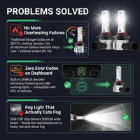Bombillas LED para Faros Antiniebla G-View 9005 HB3, 30W 5000LM, Sin Código de Error, Canbus, Sin Ventilador, 6000K, Tamaño 1:1, Plug and Play