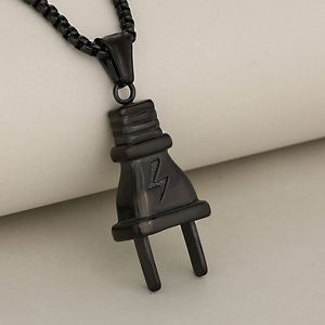 จี้ปลั๊กสแตนเลสในสไตล์ฮิปฮอปพังค์ DIY อุปกรณ์และส่วนประกอบที่มีบุคลิก - Product Image 6