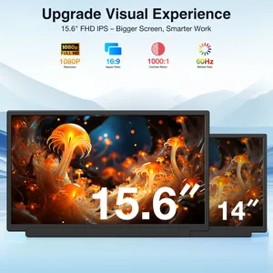 จอภาพพกพาขนาด 15.6 นิ้ว ความละเอียด 1080P หน้าจอ IPS สำหรับต่อขยายหน้าจอแล็ปท็อป ใช้งานภายนอก รองรับการเชื่อมต่อแบบ Plug & Play แสดงผลแบบจอคู่ ใช้งานได้กับ <span class=keywords><strong>Mac</strong></span> และ Windows - Product Image 2