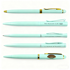 Bolígrafo de Metal Premium Gris Blanco, Personalizado con Logotipo en Color Pantone, Grabado, Bolígrafos de Punta Redonda de Metal - Product Image 2