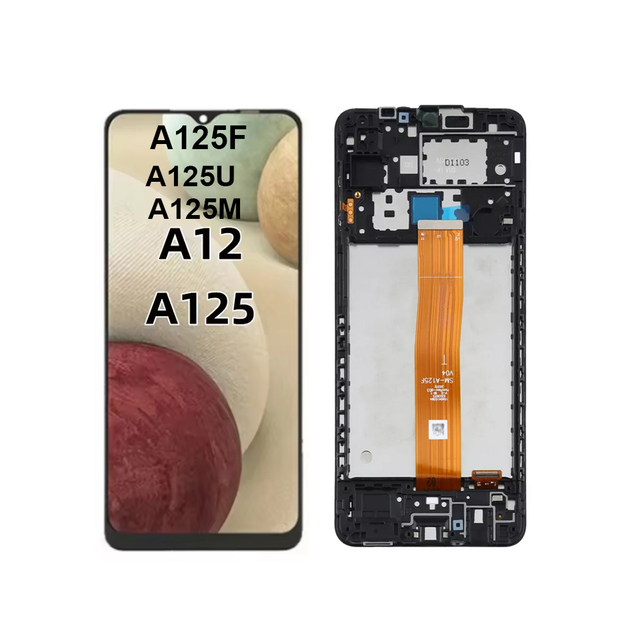 6.5 Inch Incell Touch Screen Panel for Samsung Galaxy A12 Mobile Phone LCDs Screen Replacement TFT Display SM-A125F A125M A125U