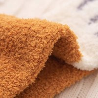 Automne hiver mignon patte de chat corail polaire chaud moelleux chaussettes floues pour les femmes
