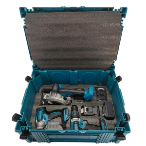 Ensemble de perceuse à percussion à batterie au lithium multifonction sans balais <span class=keywords><strong>trois</strong></span> en un amélioré avec étui de meuleuse à clé électrique - Product Image 1