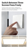 Nouveau Plafonnier LED Moderne et Élégant 48W/64W/72W à Contrôle Tactile Intelligent, CRI 97, en Acrylique et Aluminium, Montage en Saillie, Petit Modèle 2700K