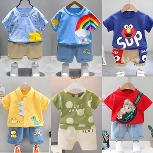ชุดเสื้อผ้าเด็กผ้าฝ้ายสำหรับเด็กชายและเด็กหญิงพร้อมลายพิมพ์สัตว์น่ารักสีพาสเทลและกางเกงสีดำขนาด 0-12 ปี - Product Image 5