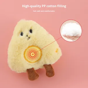 Jouet sonore en peluche mignon pour le petit-déjeuner, résistant aux morsures, pour chat et chien, jouet à mâcher pour animaux de compagnie, jouet interactif en coton doux pour le nettoyage des dents, jouet couineur à la catnip - Product Image 3
