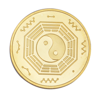 Pièces de monnaie personnalisées en métal, effet miroir chromé brillant 3D, pièces de défi en or et en argent