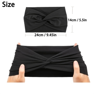 <span class=keywords><strong>Bandeau</strong></span> de <span class=keywords><strong>sport</strong></span> large élastique pour femme, style bohème européen et américain, pour yoga et course à pied - Product Image 3