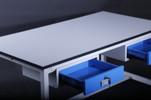 2024 nóng tùy chỉnh melamine bảng bàn làm việc với hai ngăn kéo cơ khí thợ điện ESD bàn làm việc Xây Dựng Mới được sử dụng - Product Image 6