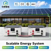 Batterie de stockage d'énergie domestique LiFePO4 51,2 V 130 Ah 6,6 kWh pour système solaire hors réseau, BMS intelligent, application Bluetooth, montage mural, OEM ODM