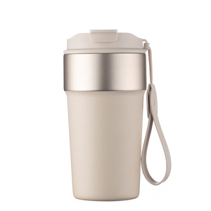 Elegante Vaso Térmico de Acero Inoxidable 316 para Mujer, Taza de Café Portátil de Doble Capa al Vacío con Asa de Transporte Conveniente - Product Image 4