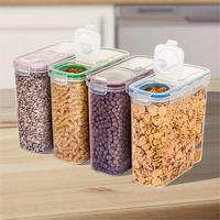 Conteneurs de stockage de céréales en plastique de qualité alimentaire et sans BPA distributeur de céréales pratique idéal pour le stockage de farine de flocons de maïs