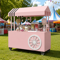 Carrito de Dulces Móvil de Hierro Forjado Personalizable, Decoración para Bodas y Fiestas, Carrito Exhibidor de Flores para Eventos al Aire Libre, Venta al Por Mayor
