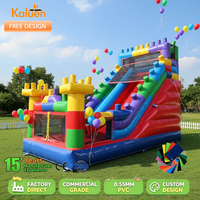 Château gonflable pour enfants en PVC commercial avec toboggan aquatique, aire de jeux, trampoline pour parc de trampoline en plein air