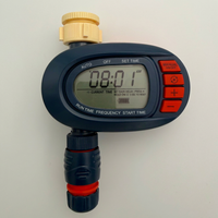 Programmateur d'arrosage automatique pour tuyau d'arrosage de jardin avec écran LCD, alimentation 2 piles AA, entrée BSP et sortie à connexion rapide, pour extérieur et jardin