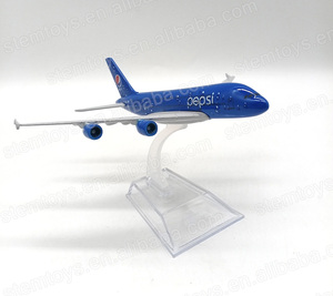 Usine directement 16CM alliage A380 modèle d'avion 1:400 moulé sous pression Pepsi vente chaude avion pour la collecte cadeau personnalisable - Product Image 4