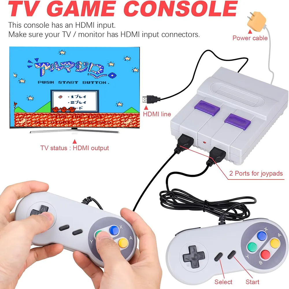 Family Classic Game Consoles Controller Childhood Retro Video Game Console Built-in 821 game HD Out