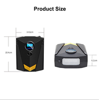 Jauge numérique approuvée CE, 3634m, 19mm, arrêt automatique, mini outils de voiture portables, pompe à air, gonflables de pneus avec lumière LED