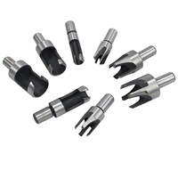 Jeu de 4 forets à tenons en acier à haute teneur en carbone, finition oxyde noir, de 1/4 " à 5/8 " (6mm-16mm) pour le perçage de trous de tenons et de chevilles