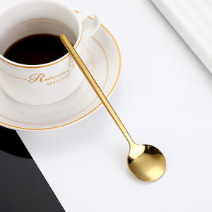ช้อนขนาดเล็กทำจากโลหะมี304ช้อนขนาดเล็กช้อนรับประทานกาแฟน้ำผึ้งรังนกสีทองช้อนขนมหวาน - Product Image 4